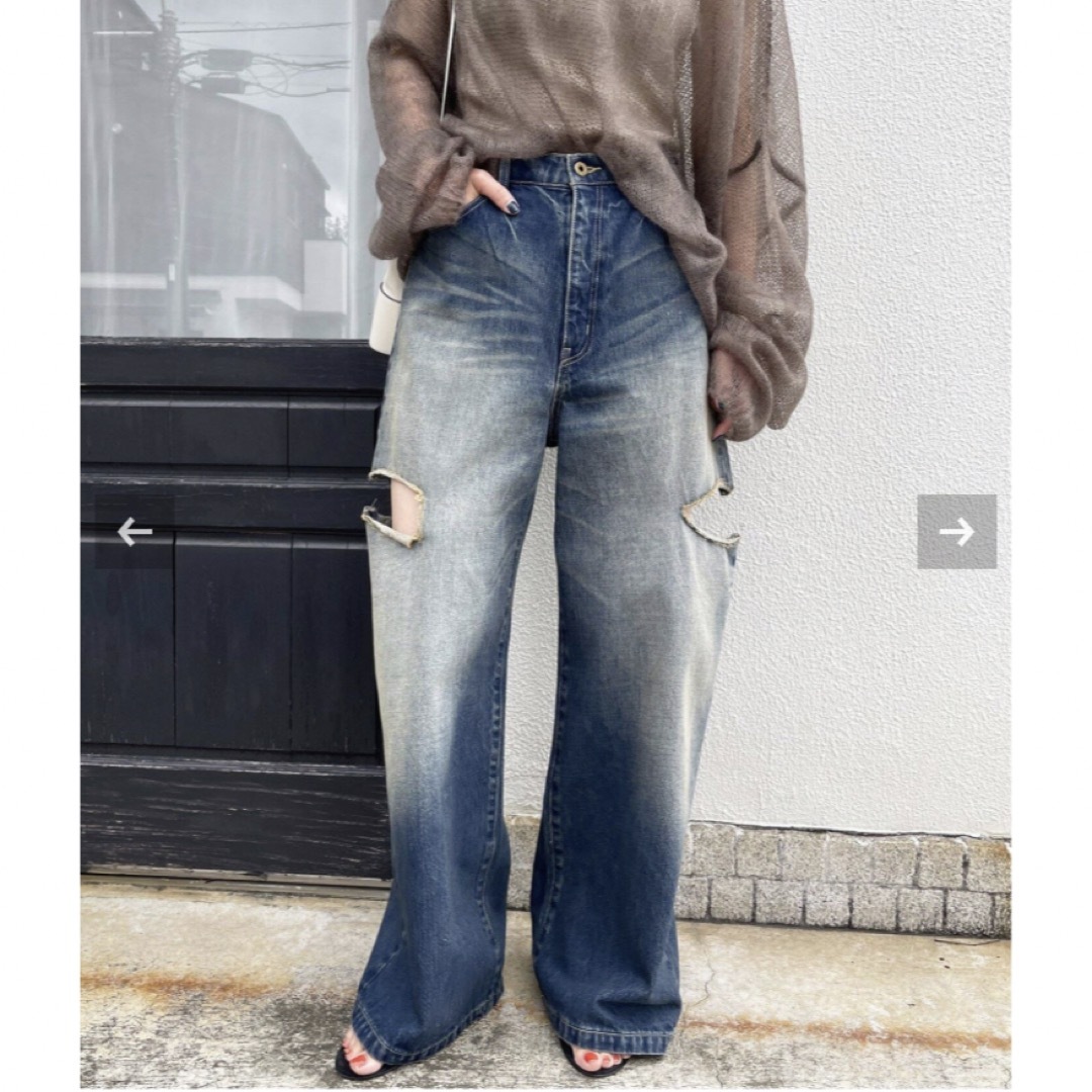 Spick & Span(スピックアンドスパン)の完売！スピック&スパン5 1/2 SIDE CRUSHED DENIM レディースのパンツ(デニム/ジーンズ)の商品写真