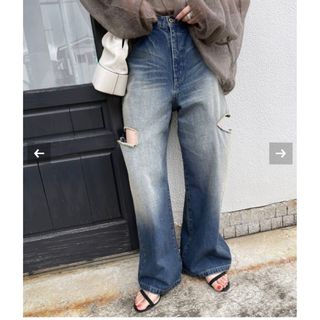 スピックアンドスパン(Spick & Span)の完売！スピック&スパン5 1/2 SIDE CRUSHED DENIM(デニム/ジーンズ)