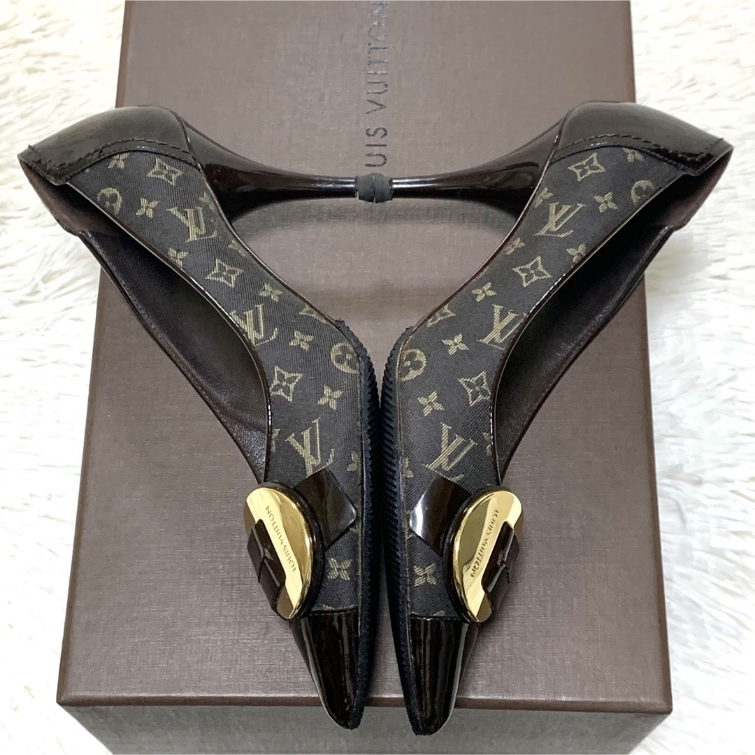 【美品/箱有】LOUIS VUITTON パンプス モノグラム キャンバス