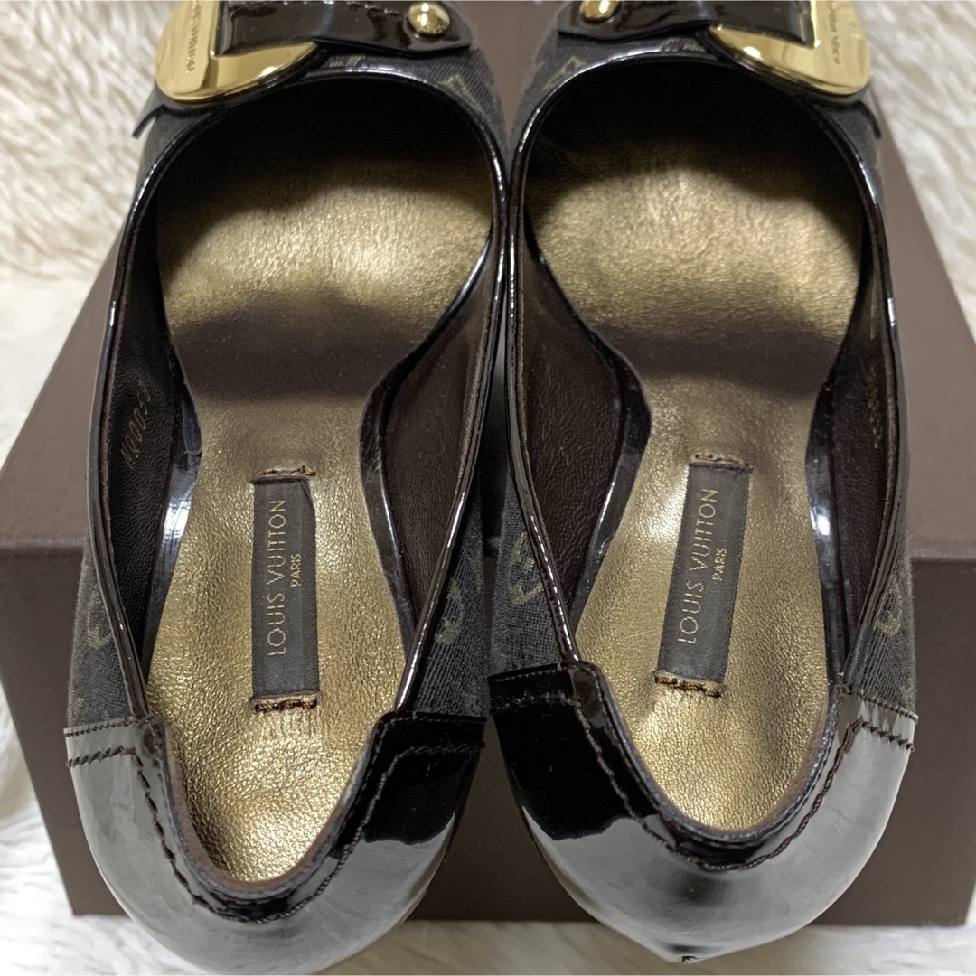 【美品/箱有】LOUIS VUITTON パンプス モノグラム キャンバス