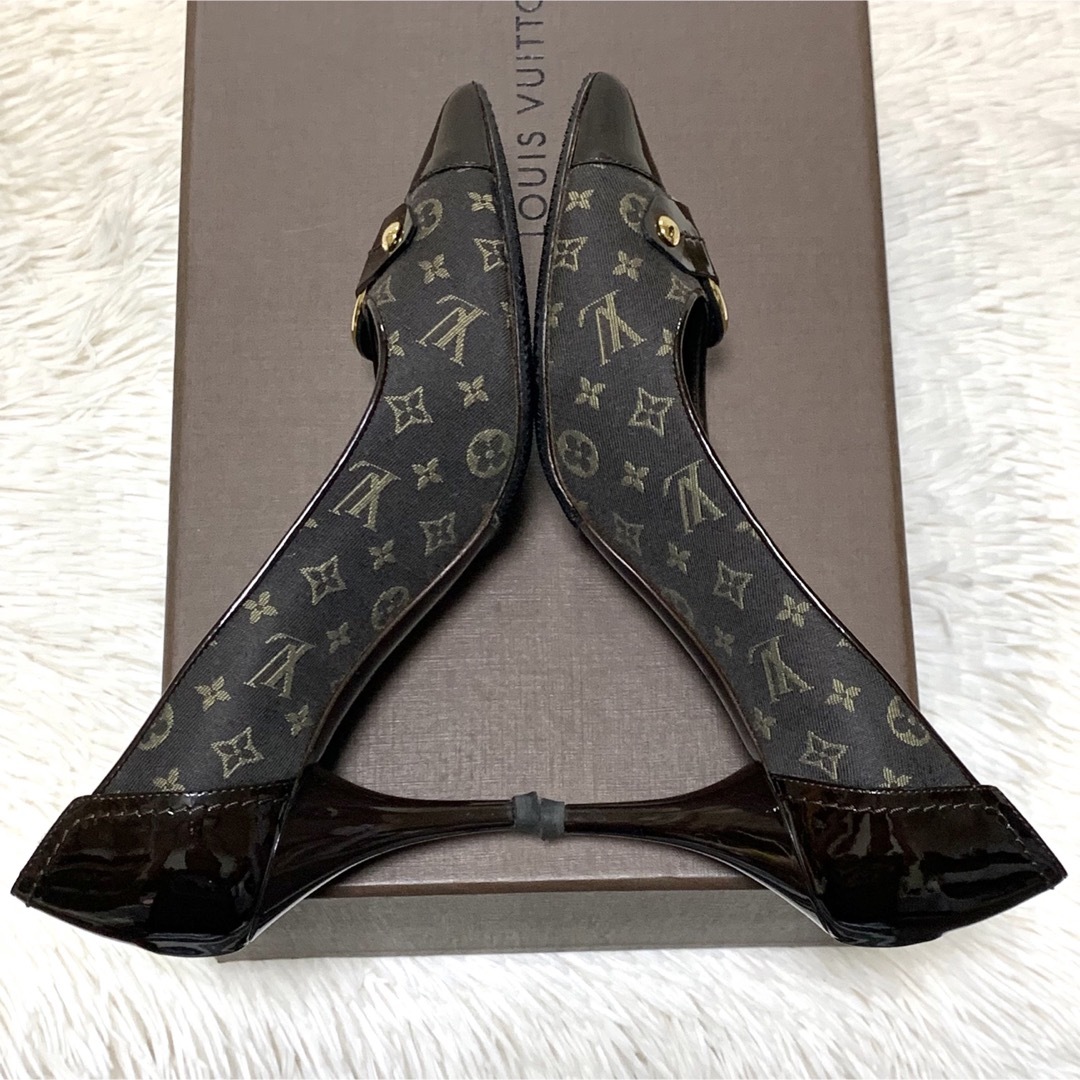 【美品/箱有】LOUIS VUITTON パンプス モノグラム キャンバス