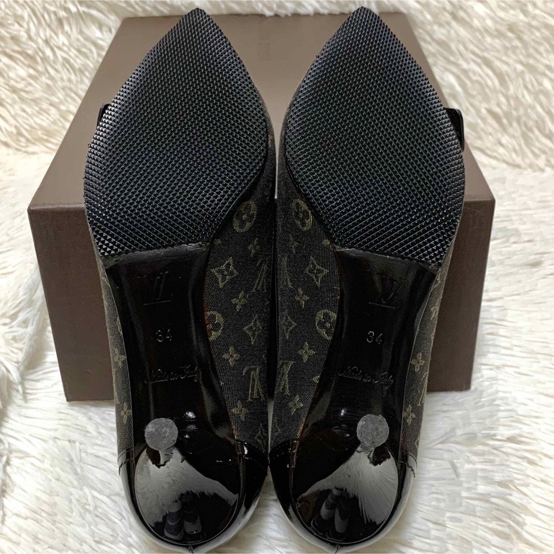 【美品/箱有】LOUIS VUITTON パンプス モノグラム キャンバス