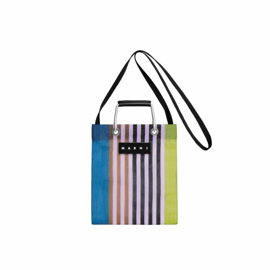 MARNI MARKET ストライプミニショルダーバッグ パープル