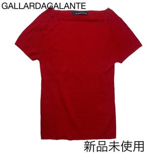 ガリャルダガランテ(GALLARDA GALANTE)のGALLARDAGALANTE ガリャルダガランテ　赤ニット　半袖(ニット/セーター)