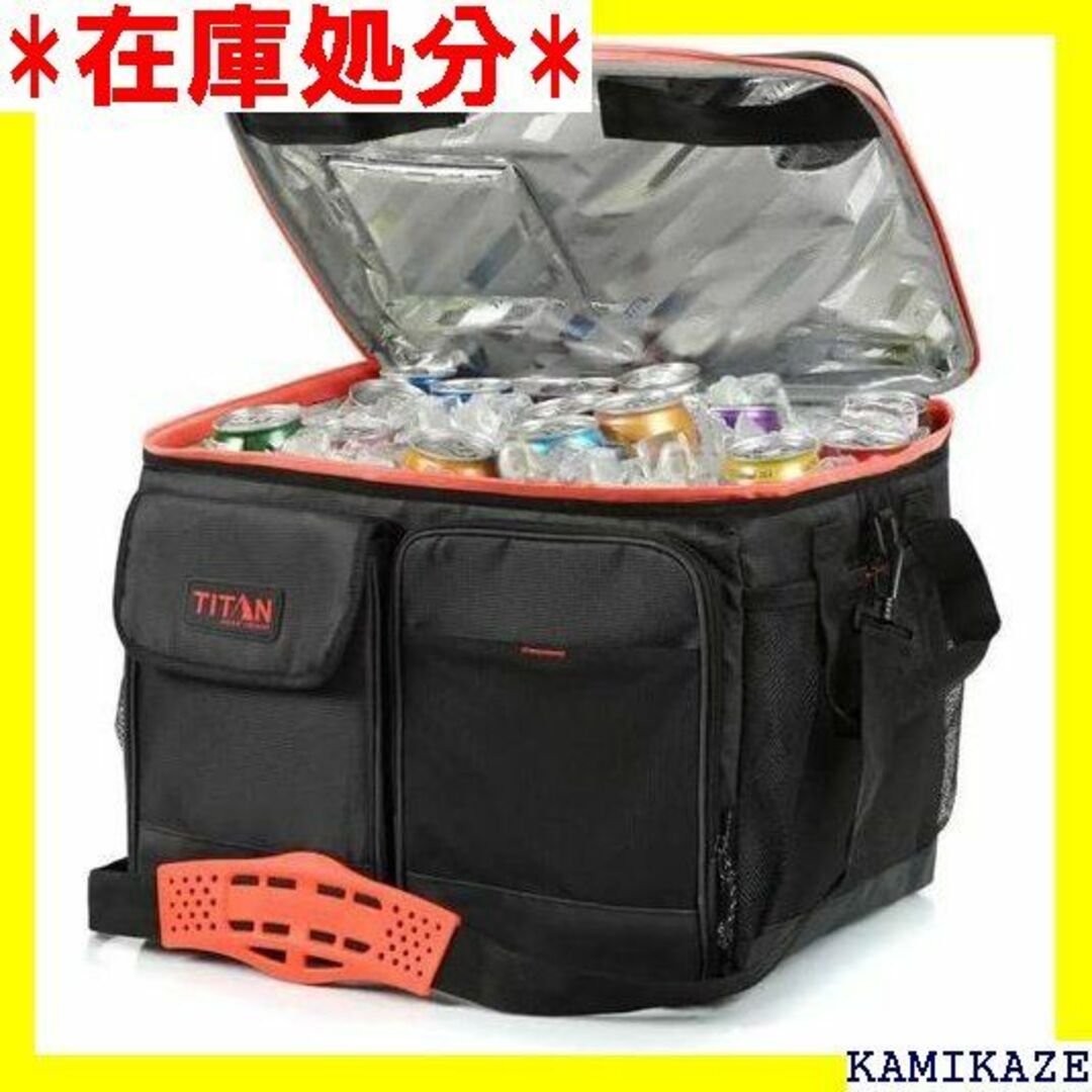 ☆送料無料 タイタン 50缶折り畳みクーラーボックス -ブラック／レッド 823 スポーツ/アウトドアのスポーツ/アウトドア その他(その他)の商品写真