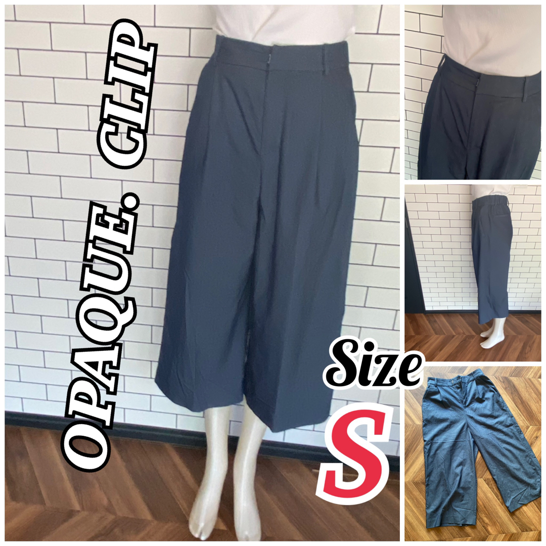 美品!レディースS 前タック入りクロップドワイドパンツの通販 by 悪徳業者いやだよう|オペークドットクリップならラクマ OPAQUECLIP ワイドパンツ