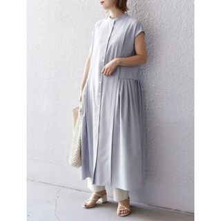 シップスフォーウィメン(SHIPS for women)のSHIPS WOMEN タック切替フレンチスリーブワンピース(ロングワンピース/マキシワンピース)