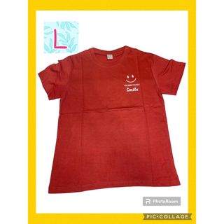 Lサイズ 半袖 Tシャツ にこちゃん レディース メンズ 韓国 ピンク(Tシャツ/カットソー(半袖/袖なし))