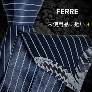 ジャンフランコフェレ(Gianfranco FERRE)の✨️極美品✨️ ジャンフランコフィレ ネクタイ ネイビー系 シルク感強め(ネクタイ)