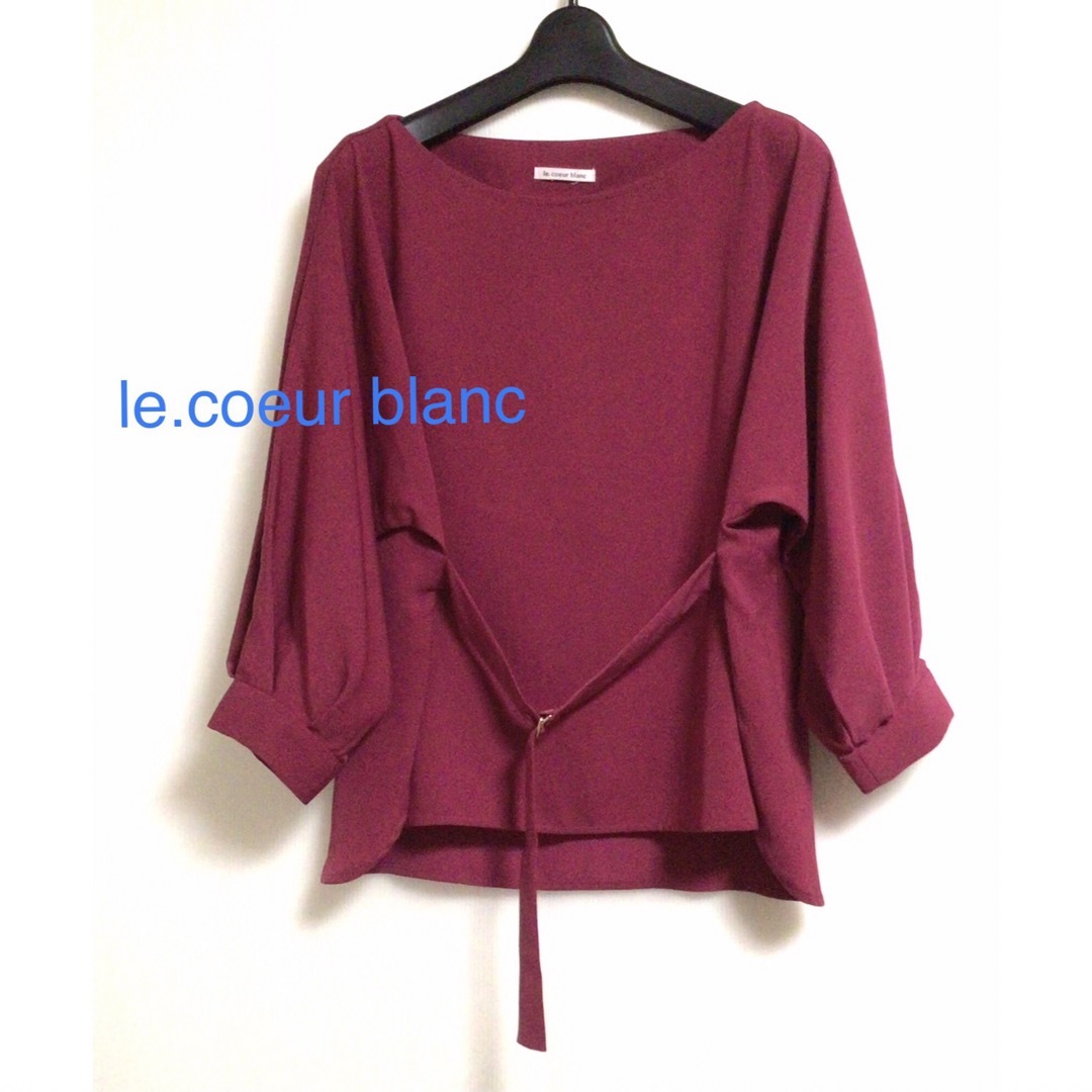 le.coeur blanc(ルクールブラン)の美品　　le.coeur blanc    オーバーブラウス　M レディースのトップス(シャツ/ブラウス(長袖/七分))の商品写真