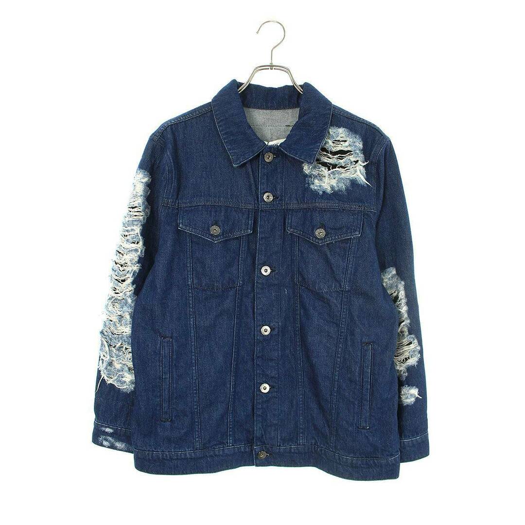 ジェイダブリューアンダーソン  23SS  DISTRESSED DENIM JACKET デストロイ加工デニムジャケット  メンズ L