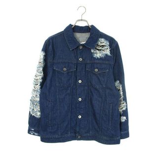 ジェイダブリューアンダーソン(J.W.ANDERSON)のジェイダブリューアンダーソン  23SS  DISTRESSED DENIM JACKET デストロイ加工デニムジャケット  メンズ L(Gジャン/デニムジャケット)