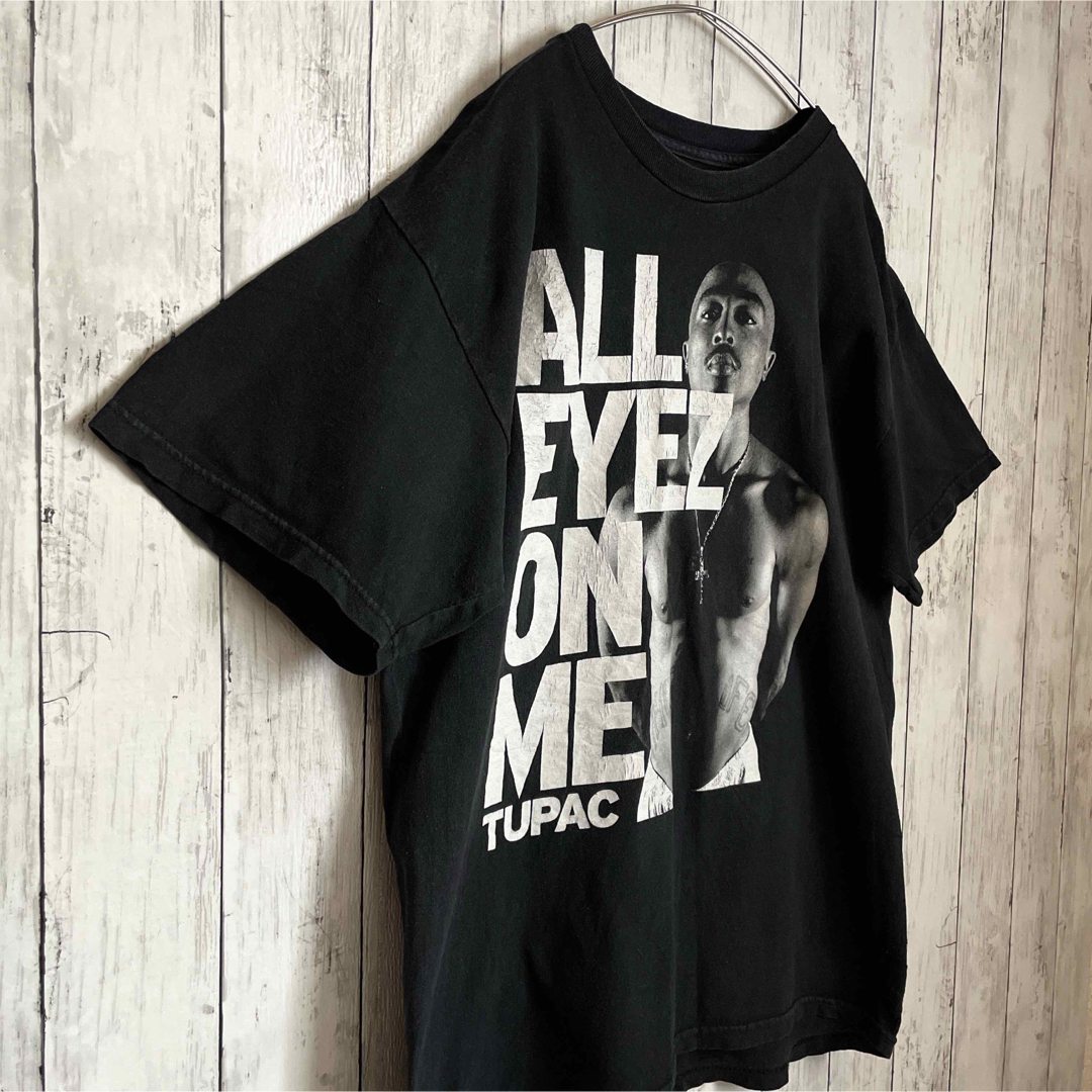 2PAC トゥーパック ラップTシャツ ヒップホップ 2パック 黒 L 海外