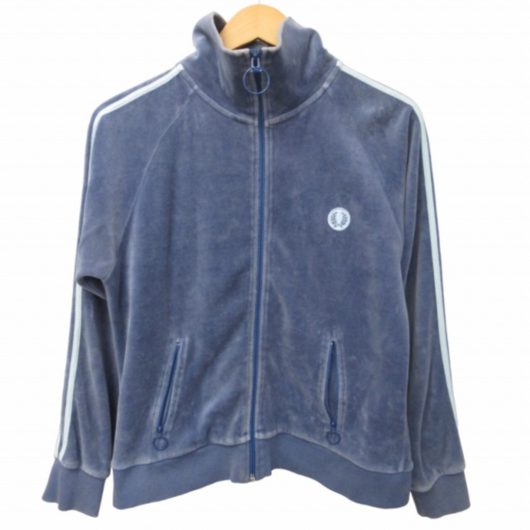 フレッドペリー FRED PERRY ベロアブルゾン トラックジャケット 青 M