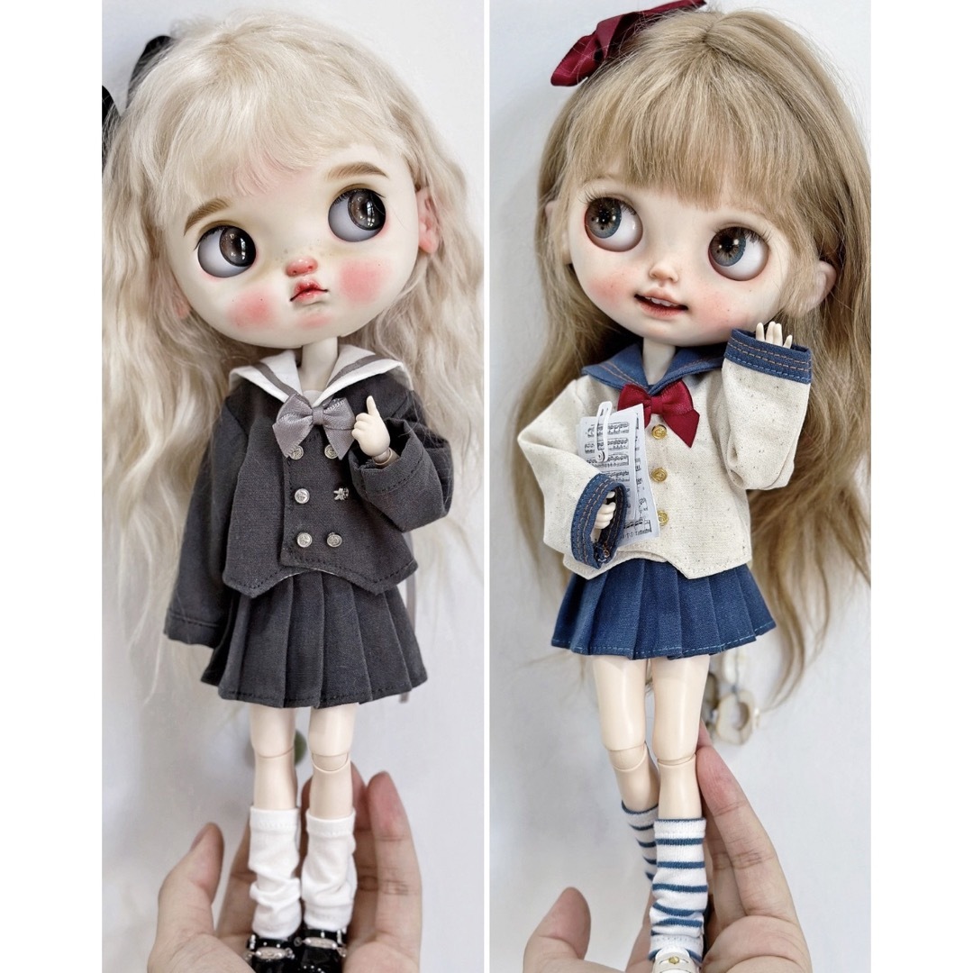 ブライス お洋服 アウトフィット 海外作家製 セーラー 制服 Girlsハンドメイド