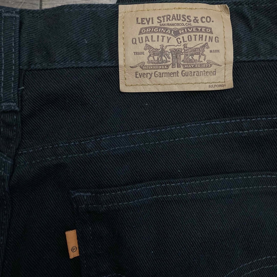 カナダ製Levi'sリーバイスブラックデニムジーンズテーパード 550560