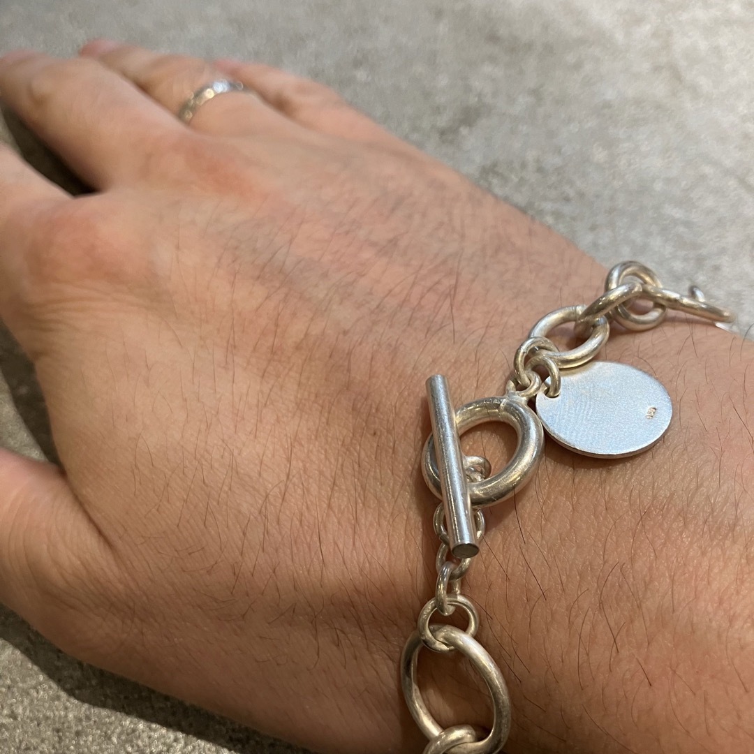 VINTAGE ヴィンテージ シルバー925 ランダムサークルブレスレットの