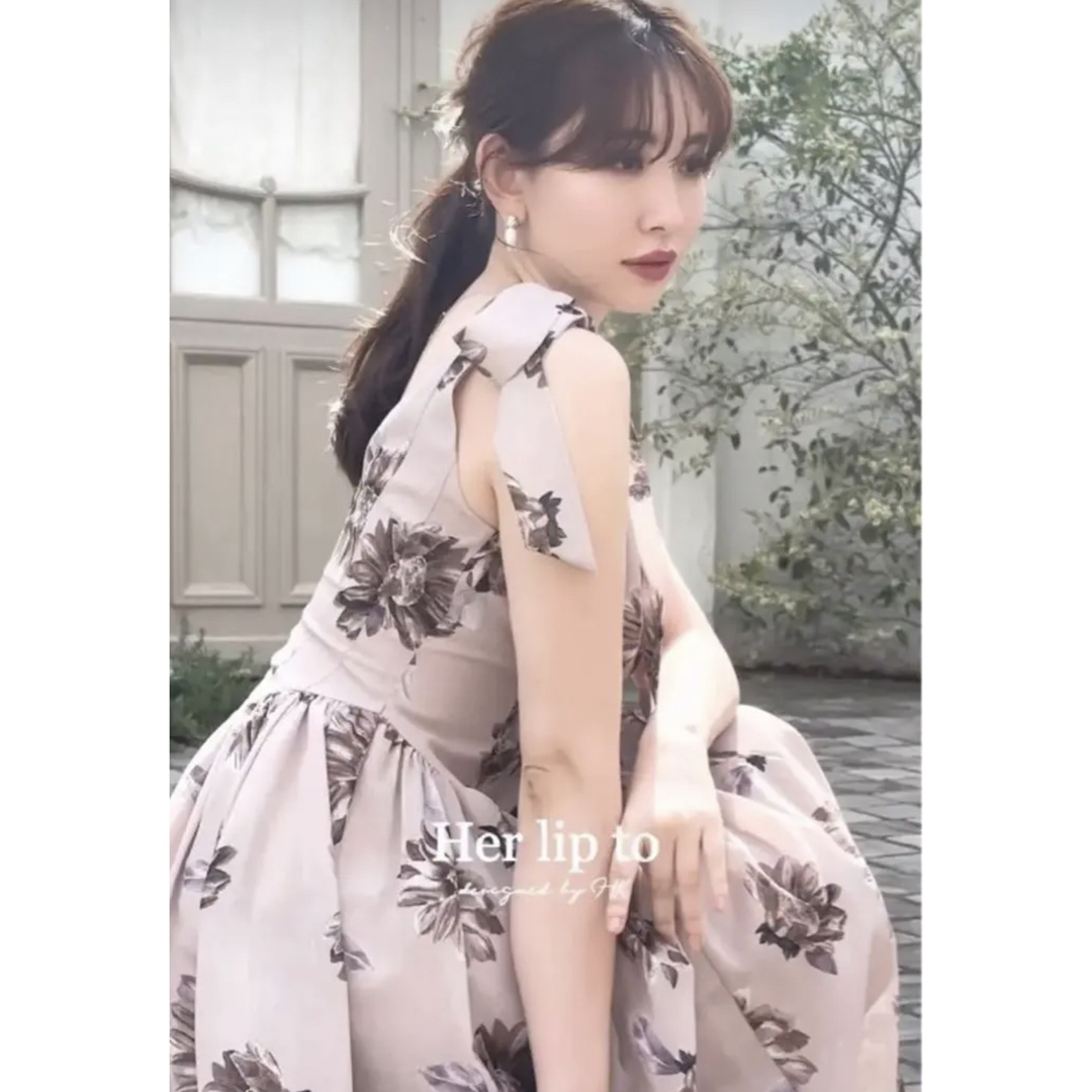 Her lip to - Her lip to Sunflower-Printed Midi Dressの通販 by ☆'s