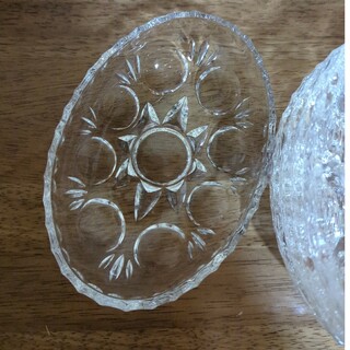 イシヅカガラス(石塚硝子)の石塚硝子　小判皿５個　レトロ(食器)