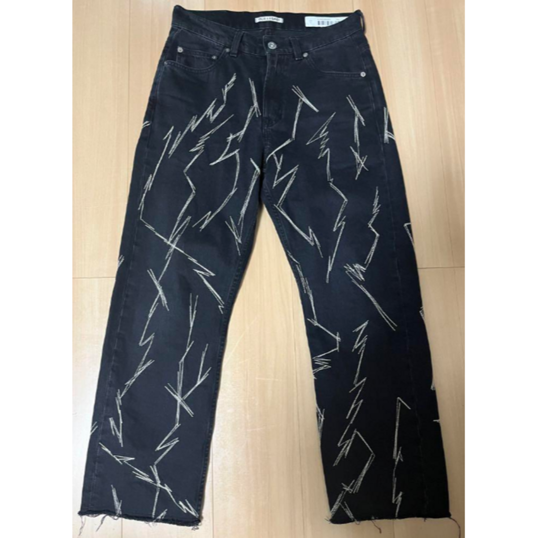 unused【Our Legacy】Zig-Zag Black Denim