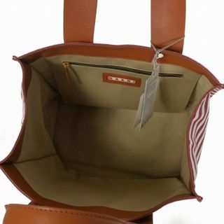 マルニ MARNI 21SS キャンバス トートバッグ ボーダー 赤-