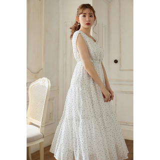 ハーリップトゥ(Her lip to)のTiered Polka-Dot Long Dress(ロングワンピース/マキシワンピース)