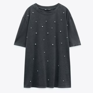 ザラ(ZARA)の新品 ZARA ザラ グラデーション ラインストーン Tシャツ(Tシャツ(半袖/袖なし))