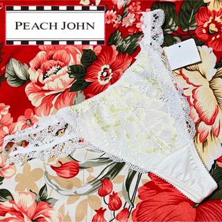 ピーチジョン(PEACH JOHN)の★PEACH JOHN★レースTバックショーツ★パンツ下着★スマートソング★M白(ショーツ)