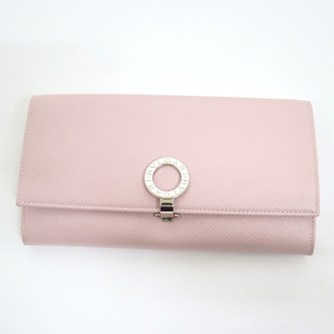 BVLGARI】ブルガリ ロゴクリップ 二つ折り長財布 グレインレザー