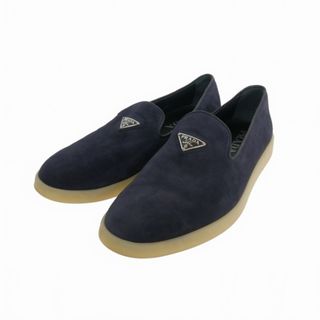 プラダ(PRADA)のプラダ PRADA トライアングルロゴ スリッポン スニーカー 5.5 ネイビー(スニーカー)