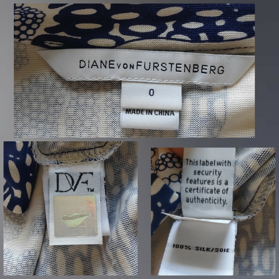 DIANE von FURSTENBERG(ダイアンフォンファステンバーグ)のダイアンフォンファステンバーグ ラップワンピースドレス シルク100% レディースのワンピース(ひざ丈ワンピース)の商品写真