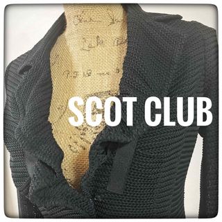 スコットクラブ(SCOT CLUB)の【SCOT CLUB】メッシュ　ネット　ジャケット　カーディガン　黒　長袖(カーディガン)