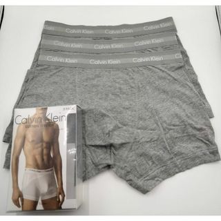 カルバンクライン(Calvin Klein)のカルバンクライン コットンストレッチ ボクサー Grey  Mサイズ 3枚セット(ボクサーパンツ)