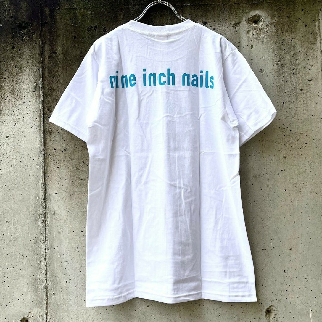 FEAR OF GOD(フィアオブゴッド)のL☆ティファニーカラーNIN boxロゴ Nine inch nails メンズのトップス(Tシャツ/カットソー(半袖/袖なし))の商品写真