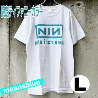 フィアオブゴッド(FEAR OF GOD)のL☆ティファニーカラーNIN boxロゴ Nine inch nails(Tシャツ/カットソー(半袖/袖なし))