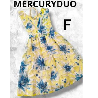 マーキュリーデュオ(MERCURYDUO)のMERCURYDUO マーキュリーデュオ ワンピース フリー  イエロー花柄♡(ひざ丈ワンピース)