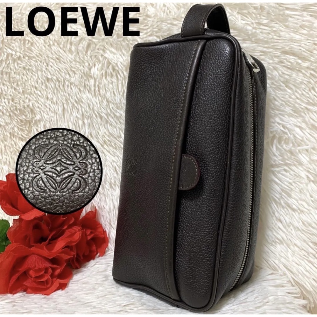超爆安 クラッチバッグ ロエベ LOEWE セカンドバッグ シボ革