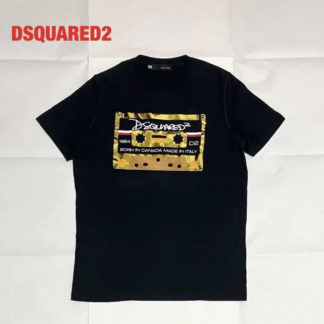 【人気】DSQUARED2　ディースクエアード　半袖Tシャツ　カセットテープ