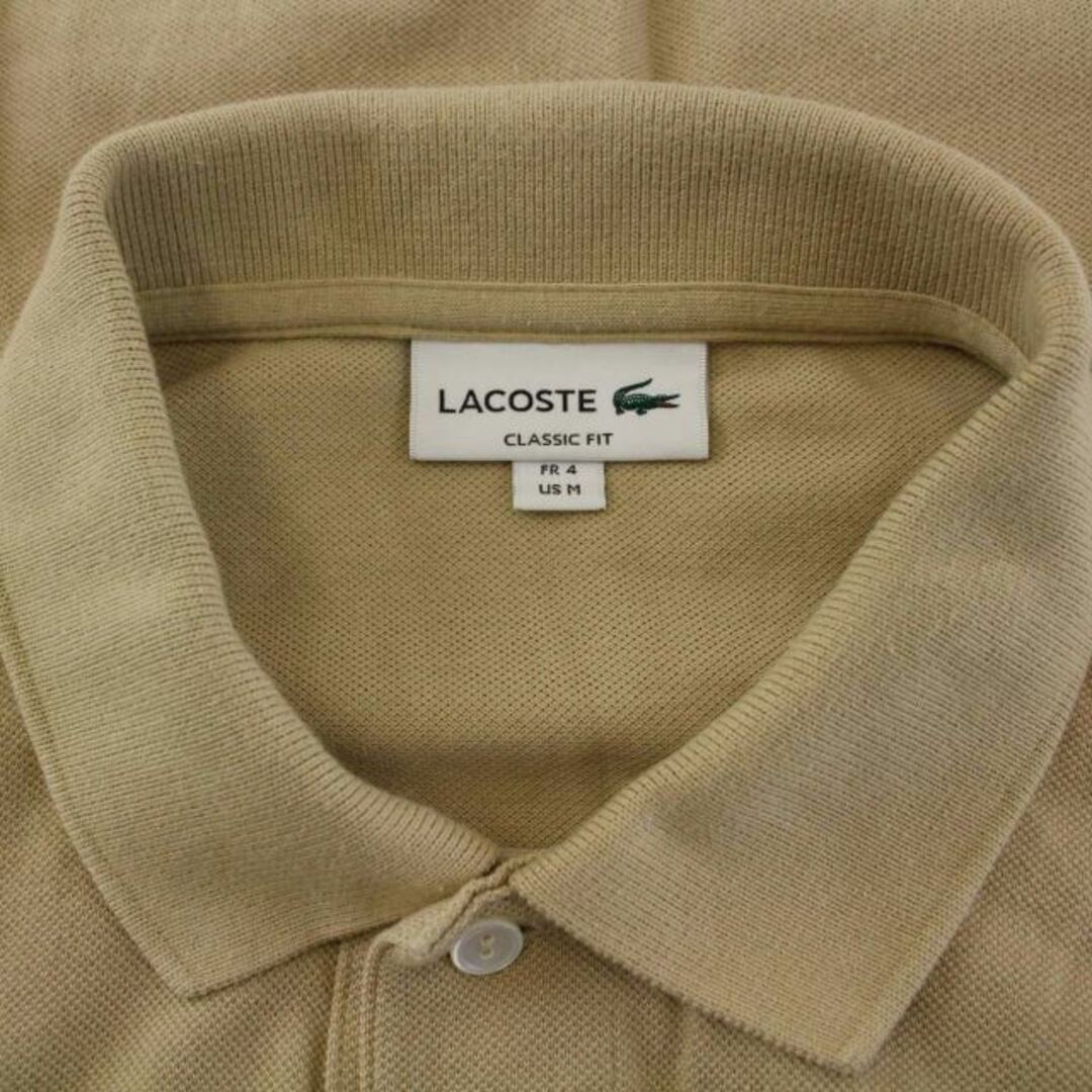 LACOSTE(ラコステ)のLACOSTE CLASSIC FIT ポロシャツ 半袖 ロゴ M ベージュ メンズのトップス(ポロシャツ)の商品写真