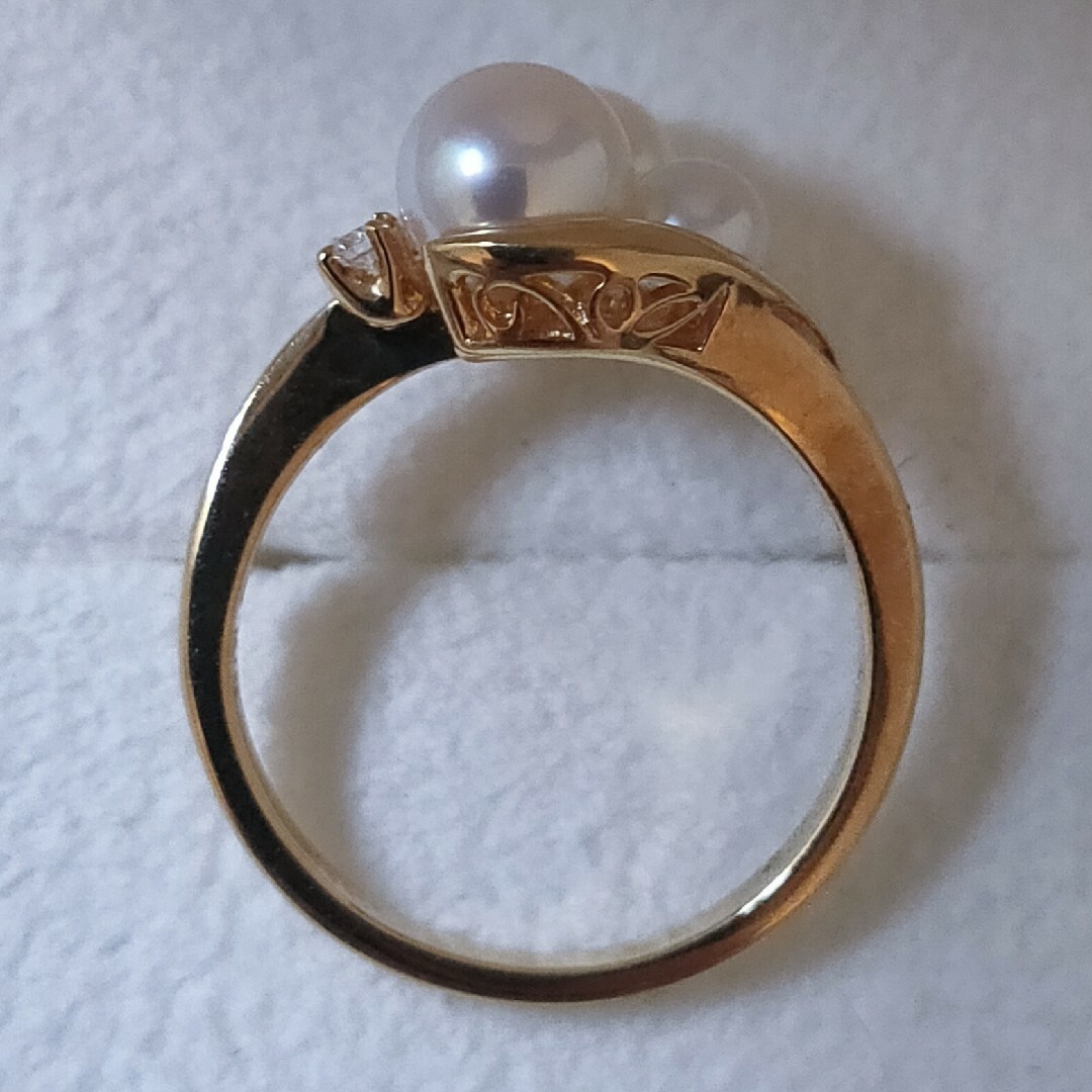 MIKIMOTO - ミキモト ダイヤモンド×パール リング K18YG 5.5mm MIKIMOTO - ミキモト ダイヤモンド×パール リング K18YG 5.5mm