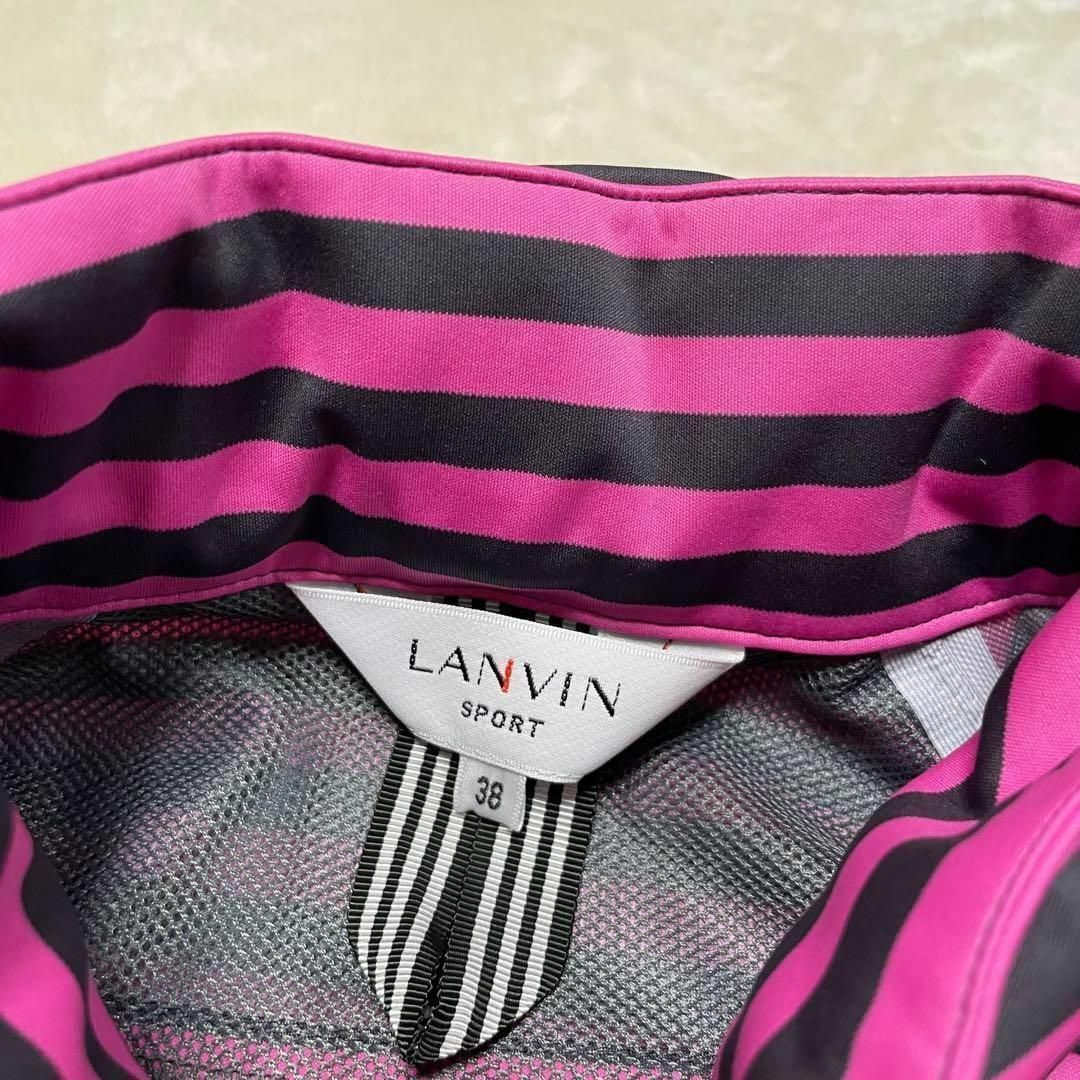 極美品✨ランバンスポーツ LANVIN ナイロンジャケット ボーダー M ピンク-