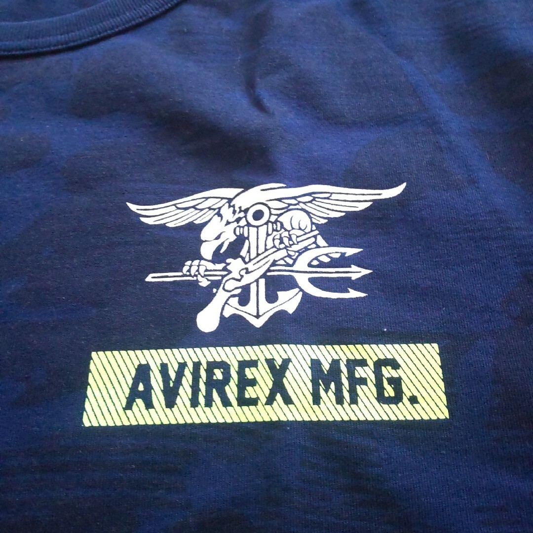 AVIREX(アヴィレックス)の大きいサイズ AVIREX Ｔシャツ 5Ｌ ブルーカモ メンズのトップス(Tシャツ/カットソー(七分/長袖))の商品写真