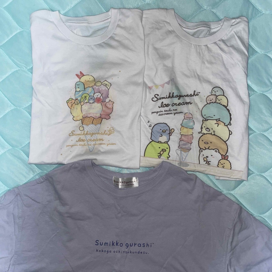 しまむら(シマムラ)のすみっコぐらし　Tシャツ　3枚セット レディースのトップス(Tシャツ(長袖/七分))の商品写真