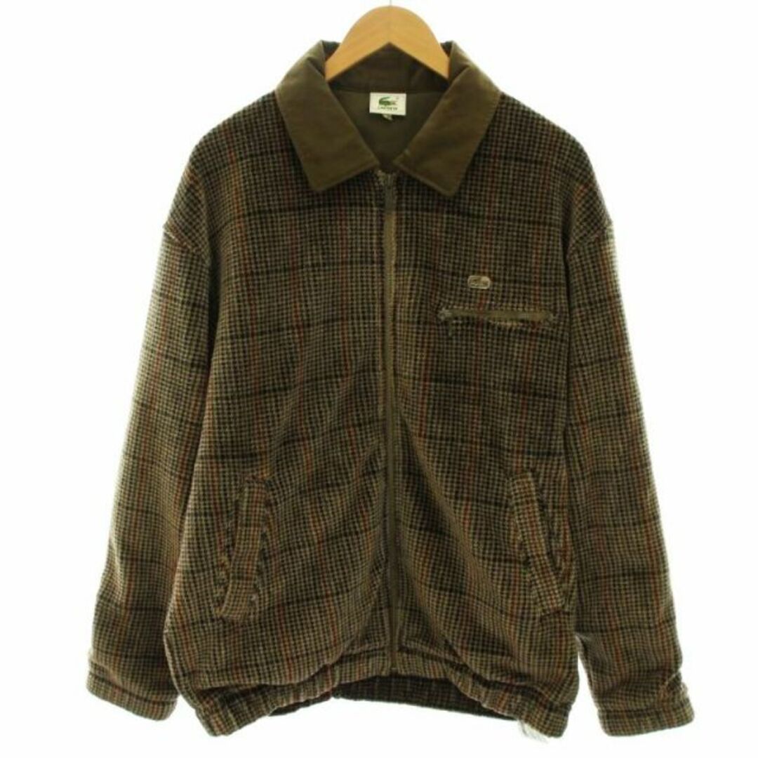 LACOSTE - LACOSTE POLARTEC ニットジャケット ブルゾン チェック