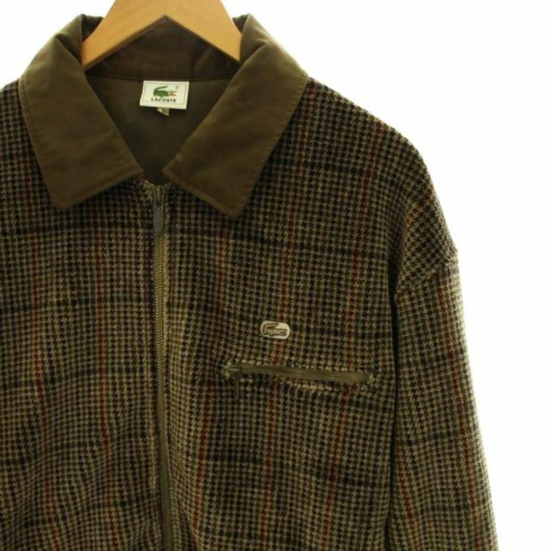 LACOSTE - LACOSTE POLARTEC ニットジャケット ブルゾン チェック