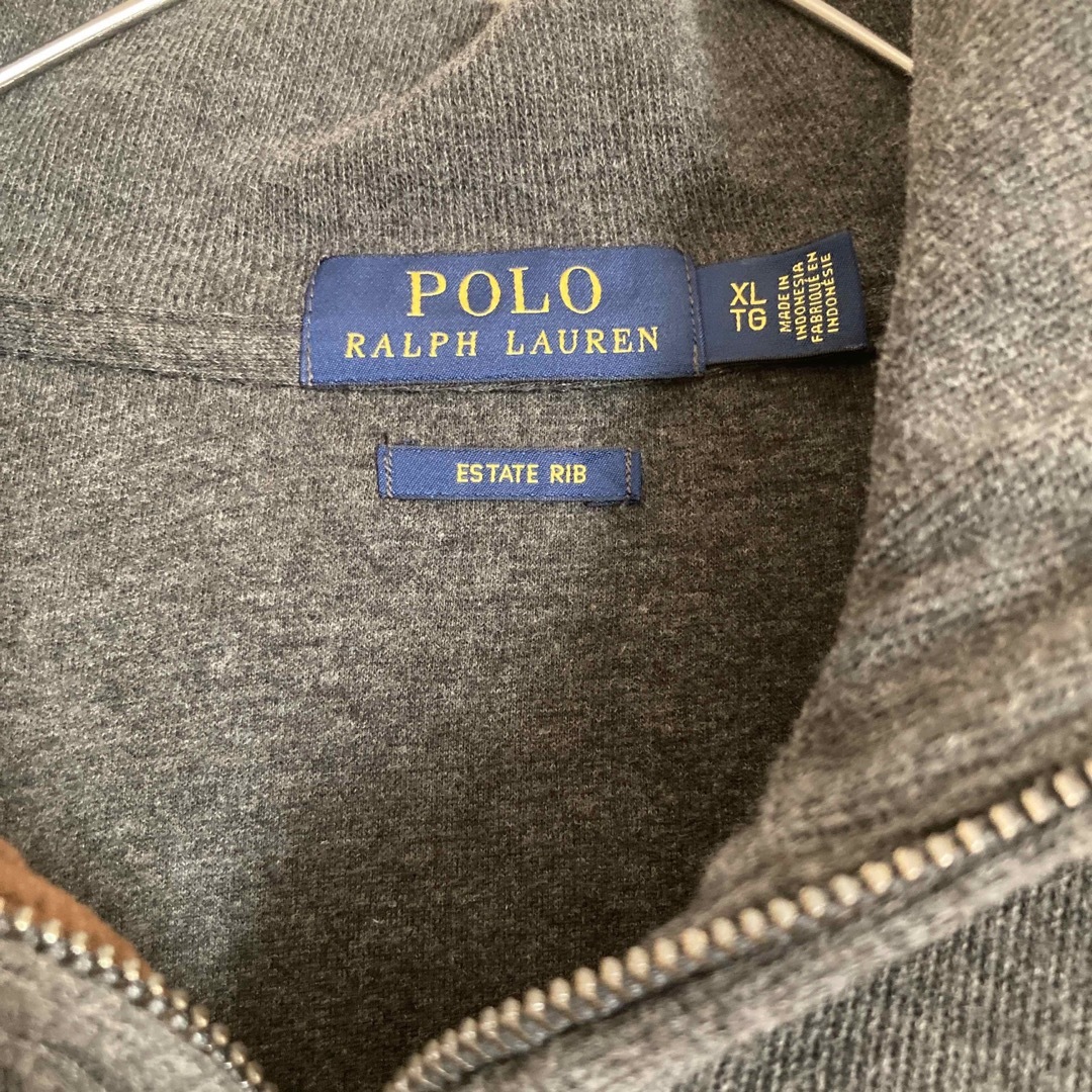 POLO RALPH LAUREN(ポロラルフローレン)のラルフローレンハーフジップスウェットプルオーバーカラーポニー刺繍ワンポイントXL メンズのトップス(スウェット)の商品写真