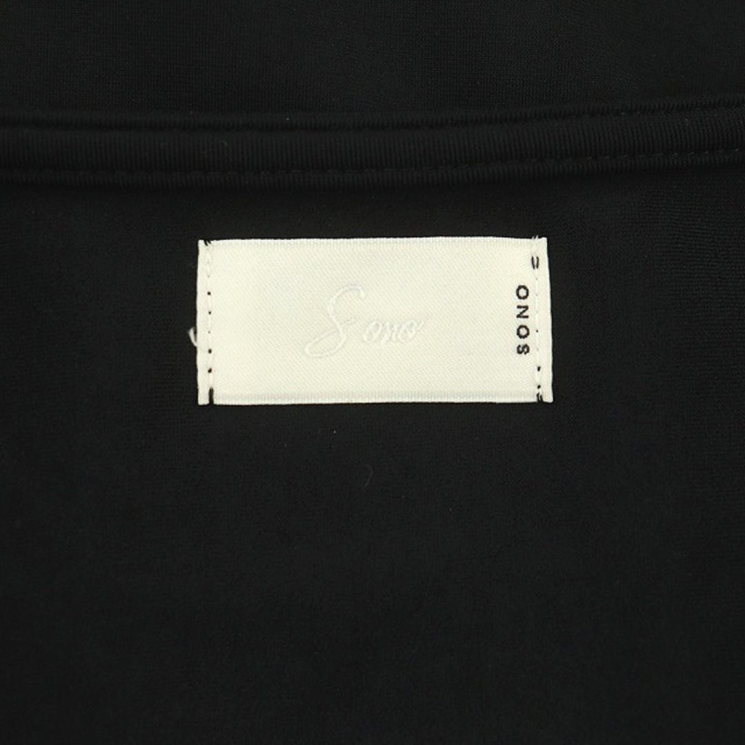ソーノ SONO 37.5Cペプラムフレアプルオーバー カットソー 半袖 1 黒 2