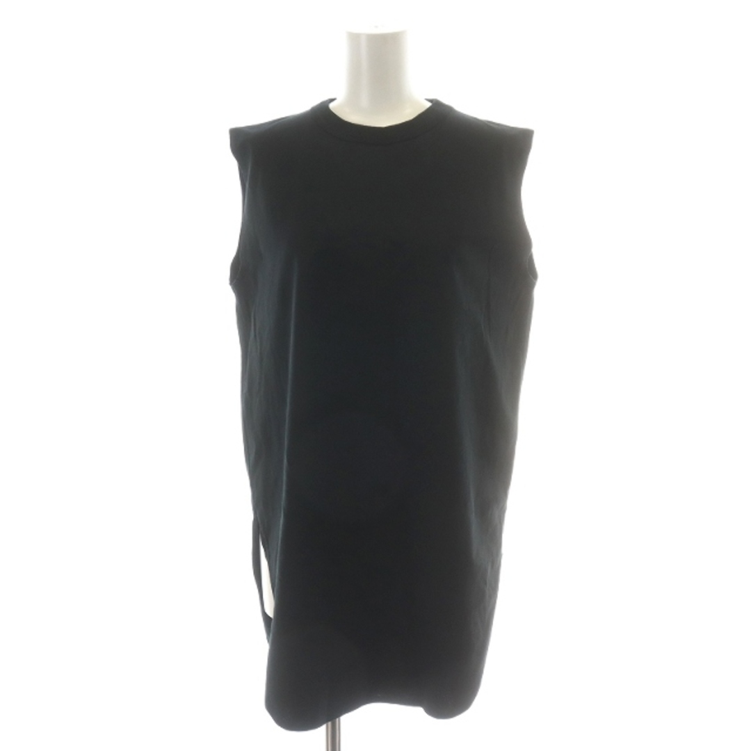 エイトン ROUND HEM TANK TOP チュニック 2 L 黒