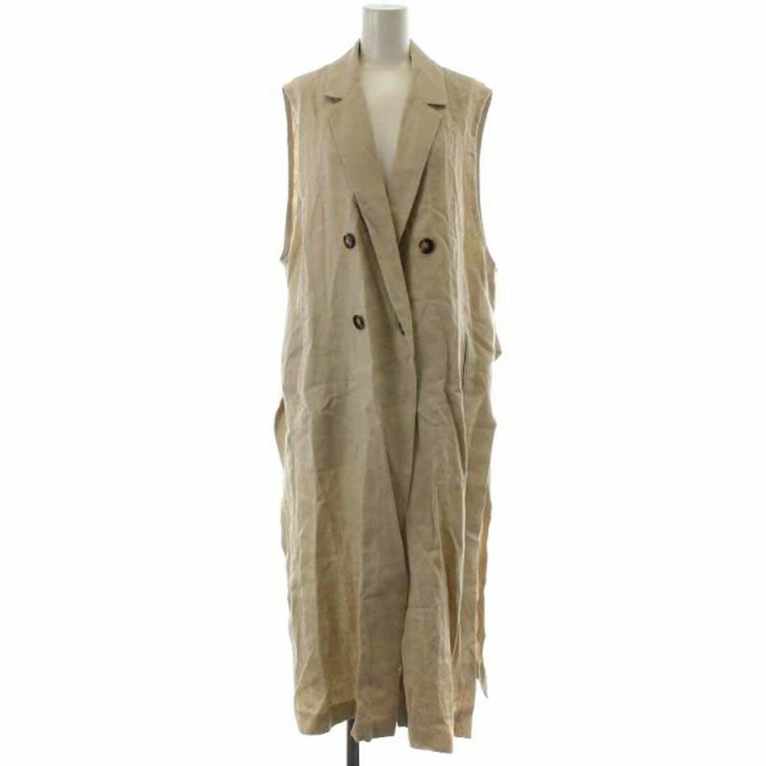 サクラ LINEN TWILL GILET COAT 38 M ベージュ約625cm袖丈