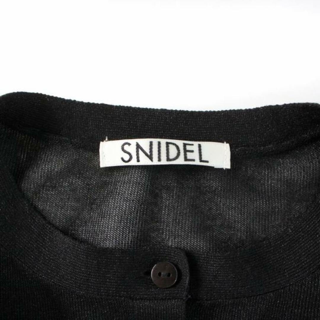 SNIDEL(スナイデル)のスナイデル 21AW スパークルシアーカーディガン シースルー 長袖 F 黒 レディースのトップス(カーディガン)の商品写真